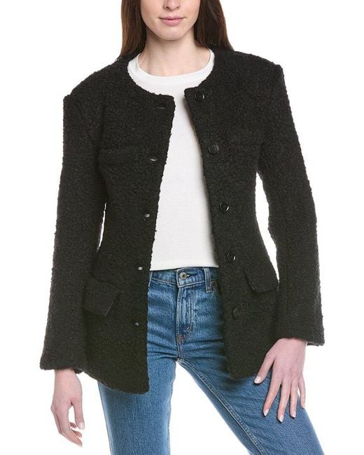 Line & Dot Black Angie Wool-Blend Jacket