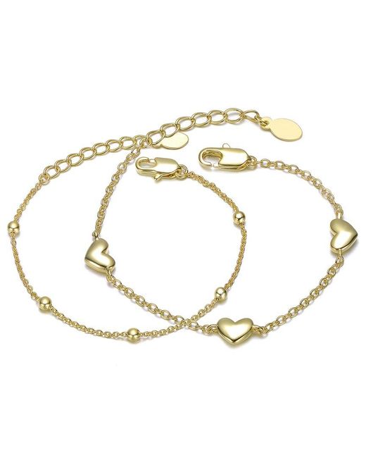 Rachel Glauber Metallic 14K Plated Station Bracelet