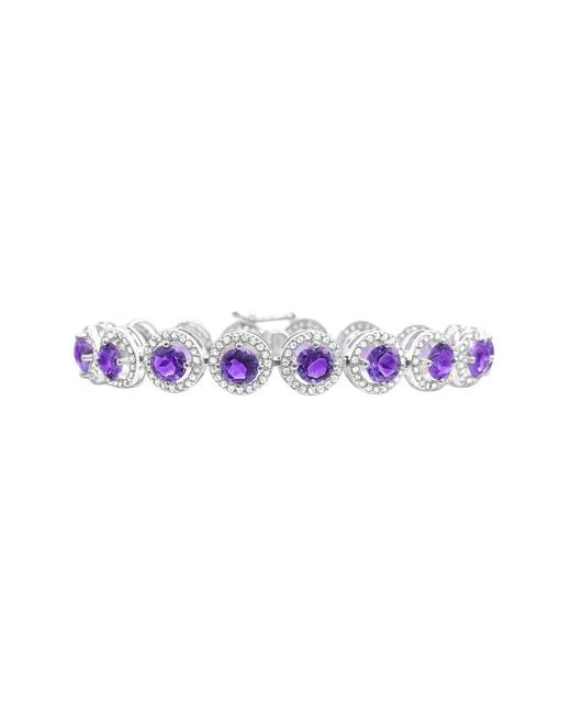 Gemstones Purple 11.48 Ct. Tw. Amethyst Tennis Bracelet