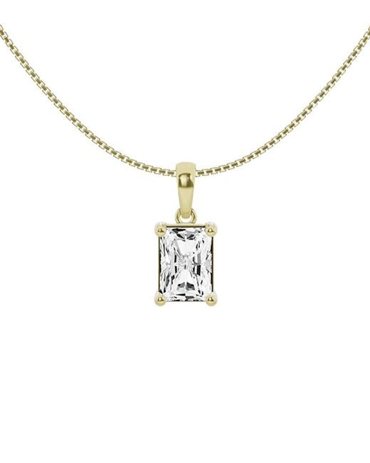 Lab Grown Diamonds Metallic 14K 1.50 Ct. Tw. Lab-Grown Diamond Solitaire Pendant Necklace