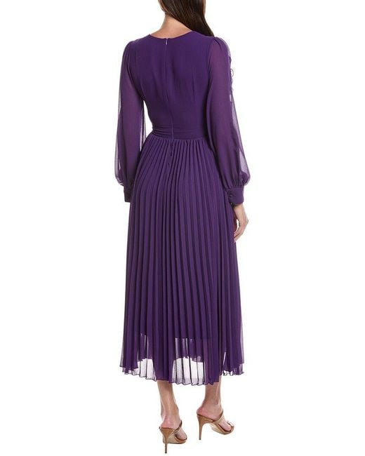 BURRYCO Purple Solid Maxi Dress