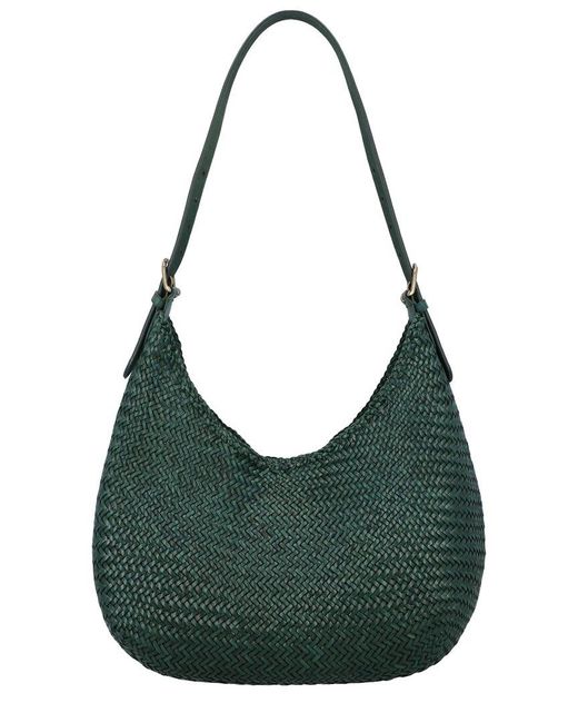 Dragon Diffusion Green Luna Mezza Leather Shoulder Bag