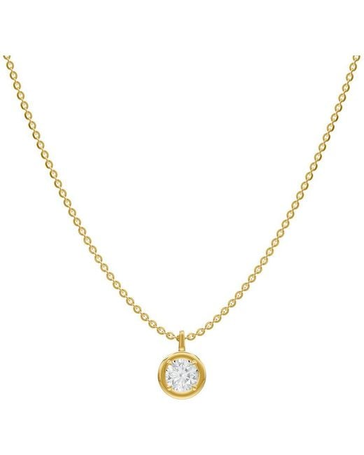 Lab Grown Diamonds Metallic 18K Plated 1.00 Ct. Tw. Lab-Grown Diamond Necklace