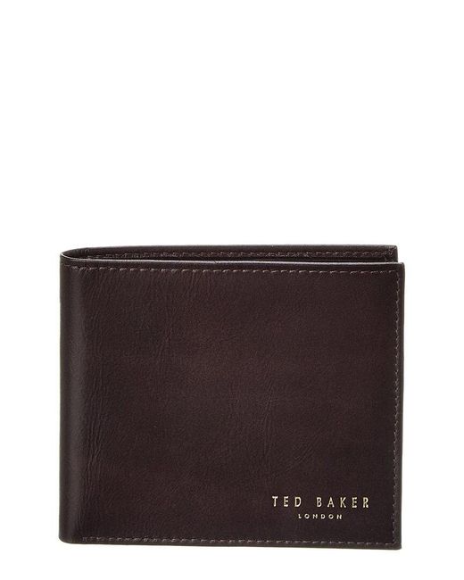 Ted Baker Purple Fhils Leather Bifold Wallet for men