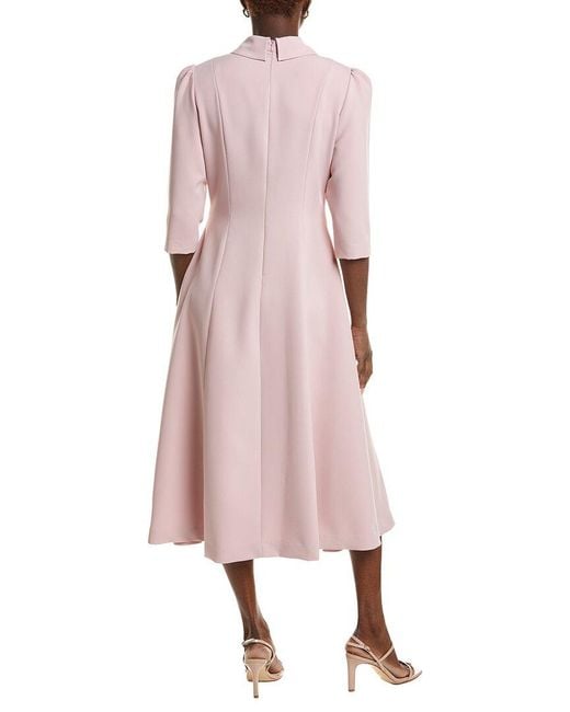 BURRYCO Pink Solid Midi Dress