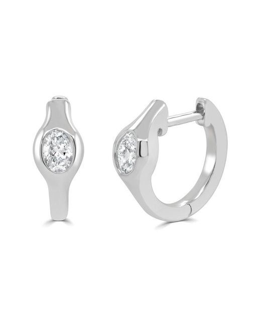 Sabrina Designs Metallic 14K 0.31 Ct. Tw. Diamond Huggie Earrings