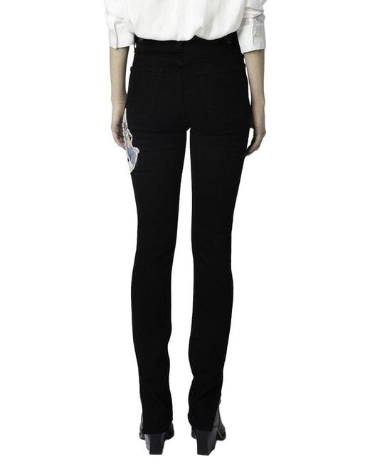 Zadig & Voltaire Black The Jett Bugs 2023 Skinny Full Jeans
