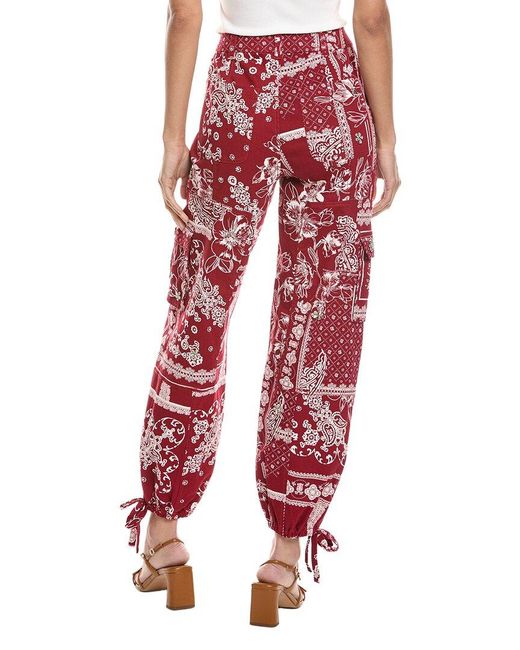 Cinq À Sept Red Bandana Military Twill Zola Pant