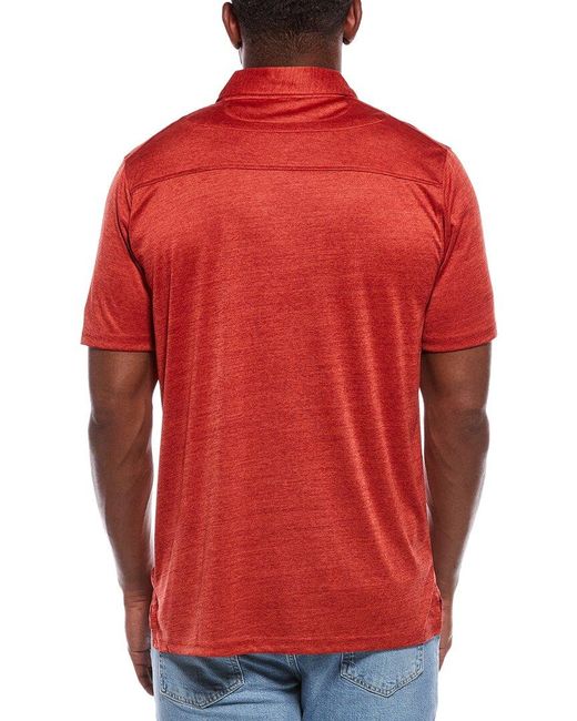 Oakley Red Aero Hydrolix Polo Shirt for men
