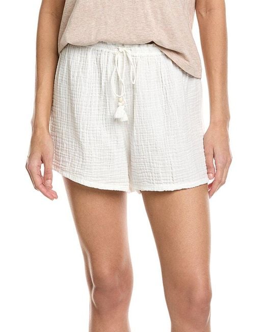 Faherty Brand White Dune Gauze Drawstring Short