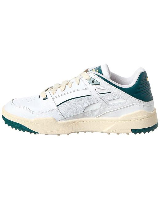 PUMA White Slipstream Canvas & Leather Sneaker for men