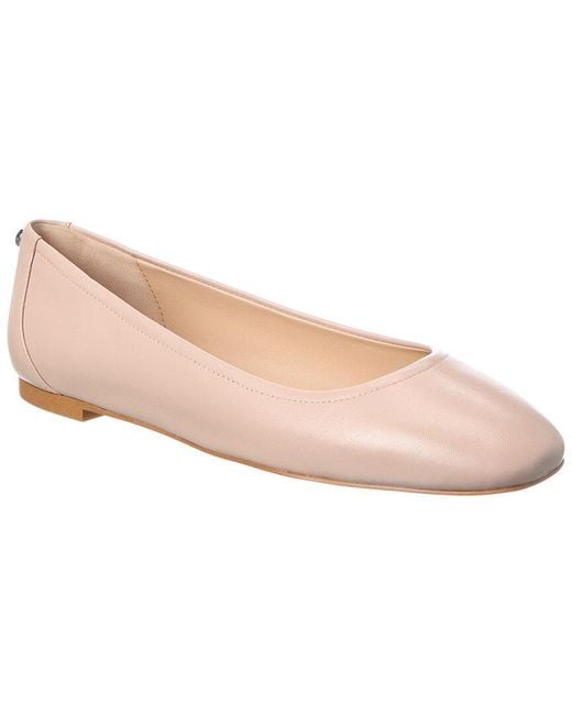Stuart Weitzman Pink Tammy Leather Ballet Flat