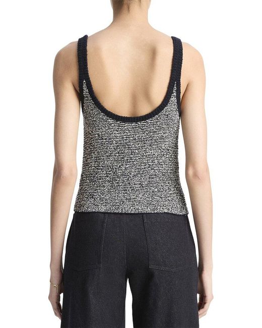 Vince Blue Micro Stripe Tank Top