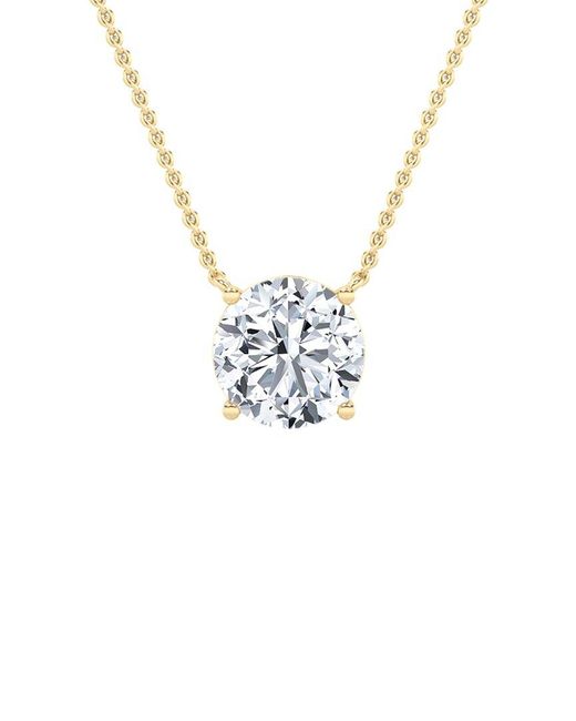 Lab Grown Diamonds Metallic 14K 2.50 Ct. Tw. Lab-Grown Diamond Pendant