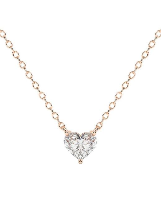 Lab Grown Diamonds Metallic 14K 0.75 Ct. Tw. Lab-Grown Diamond Necklace