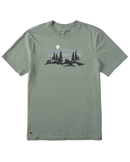 Life Is Good. Green Crusher T-Shirt for men