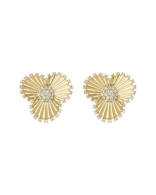 Effy Fine Jewelry Metallic 14K 0.61 Ct. Tw. Diamond Earrings
