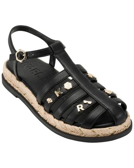 Karl Lagerfeld Black Paris Shoes Mule