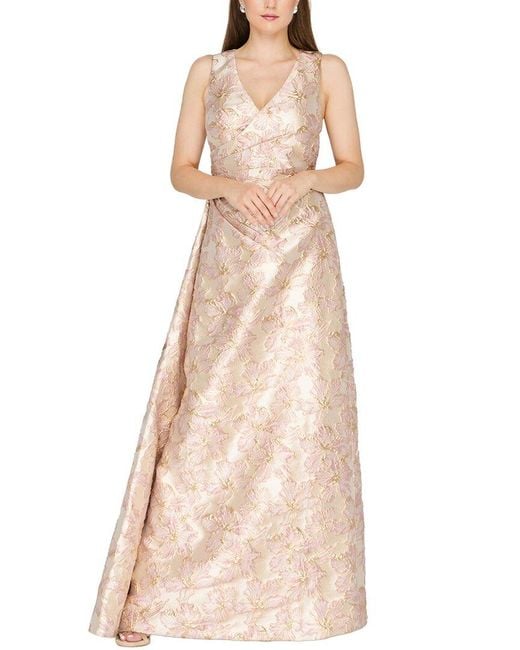 JS Collections Natural Deborah Faux Wrap Gown