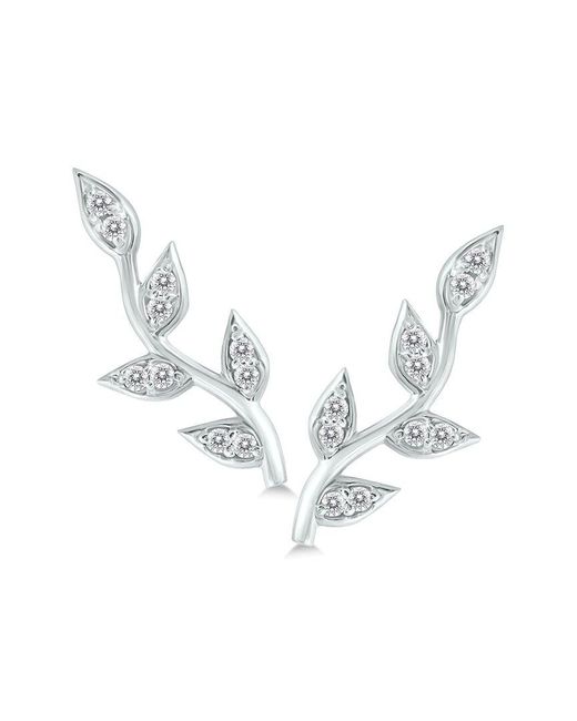 Monary Metallic 14k 0.20 Ct. Tw. Diamond Earrings