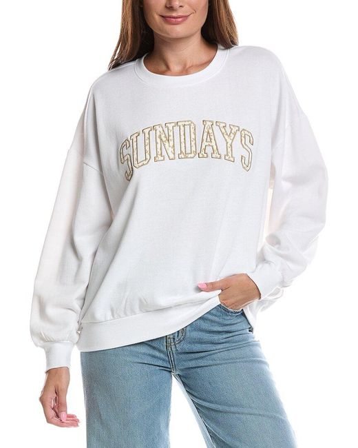Z Supply White Sundays Wild Sweatshirt