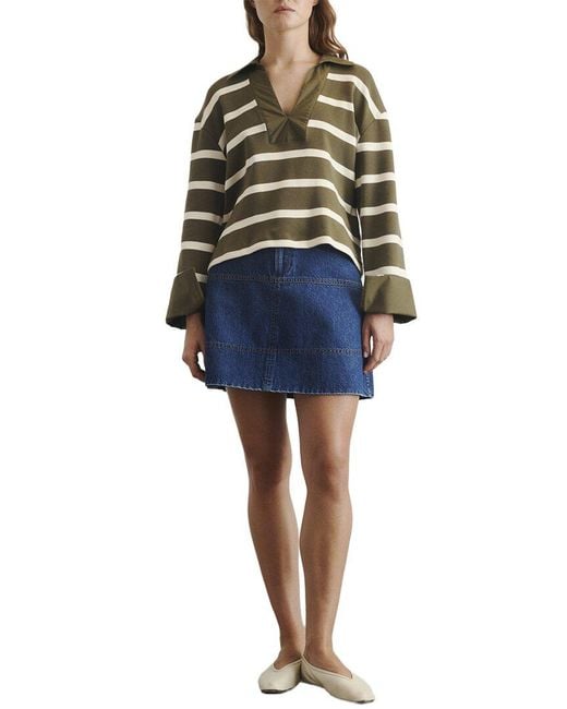 Tanya Taylor Blue Short Hudie Skirt