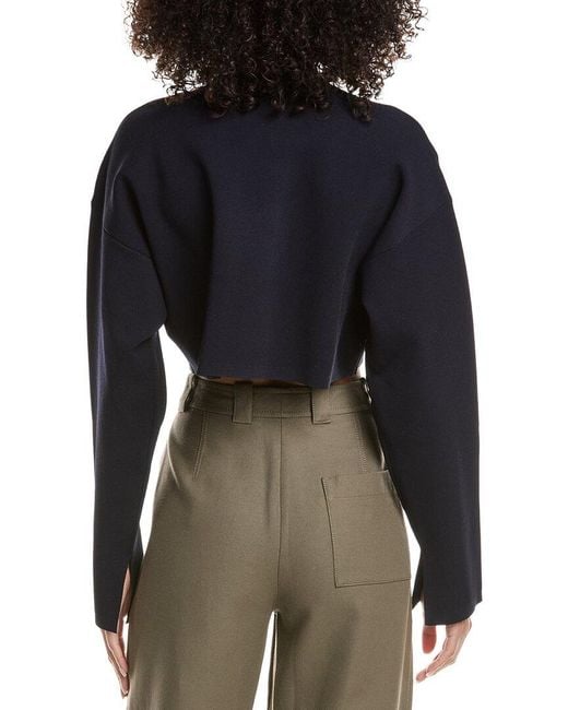 3.1 Phillip Lim Black Cropped Turtleneck Top