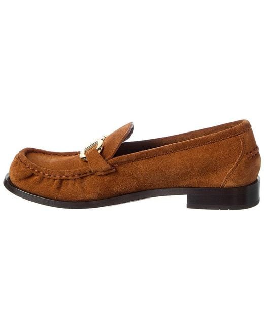 Ferragamo Brown Maryan Suede Loafer