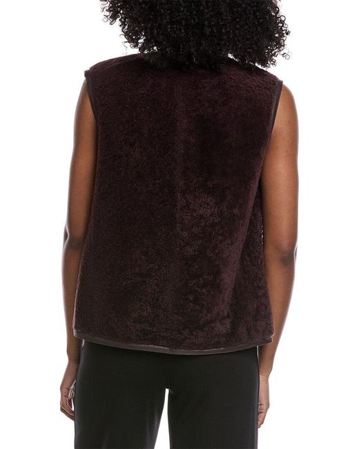Theory Black Shearling Vest