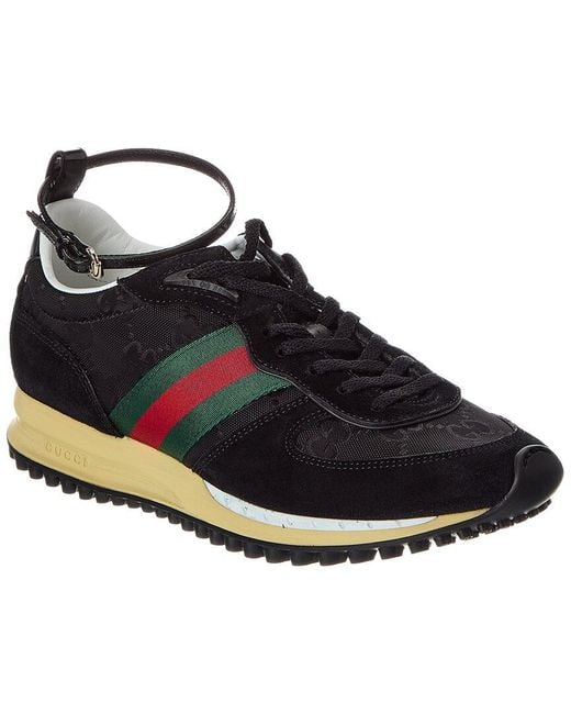 Gucci Black Re-Motion Gg Nylon & Suede Sneaker