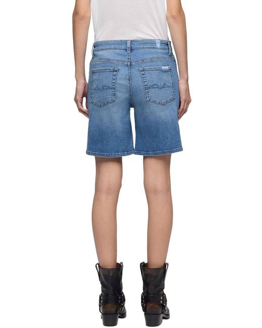7 For All Mankind Blue Boy Shorts Athens Short
