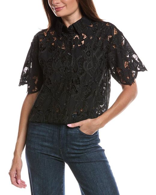 Z Supply Black Midnight Lace Top