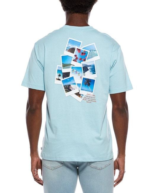 Scotch & Soda Blue Graphic T-Shirt for men