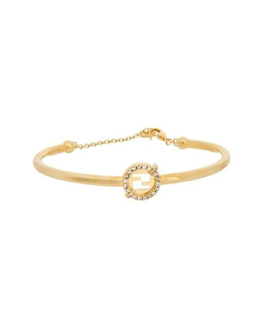 Fendi White Ever Round Cz Bracelet