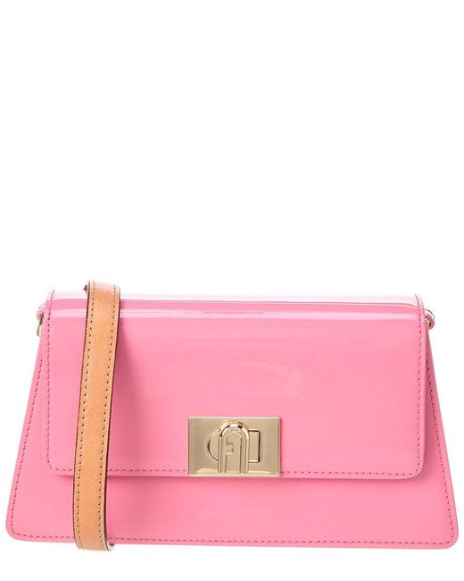 Furla Pink Zoe Mini Leather Shoulder Bag