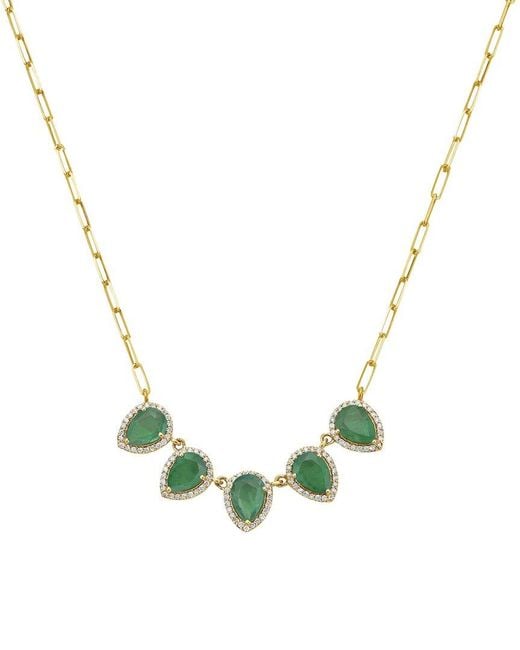 Forever Creations USA Inc. Metallic Forever Creations 14K 0.63 Ct. Tw. Diamond Necklace