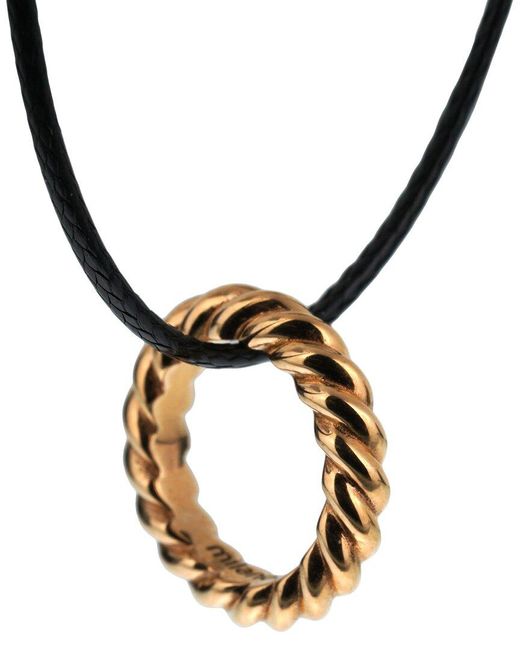 Pomellato Metallic 18K Braided Pendant Necklace (Authentic Pre-Owned)