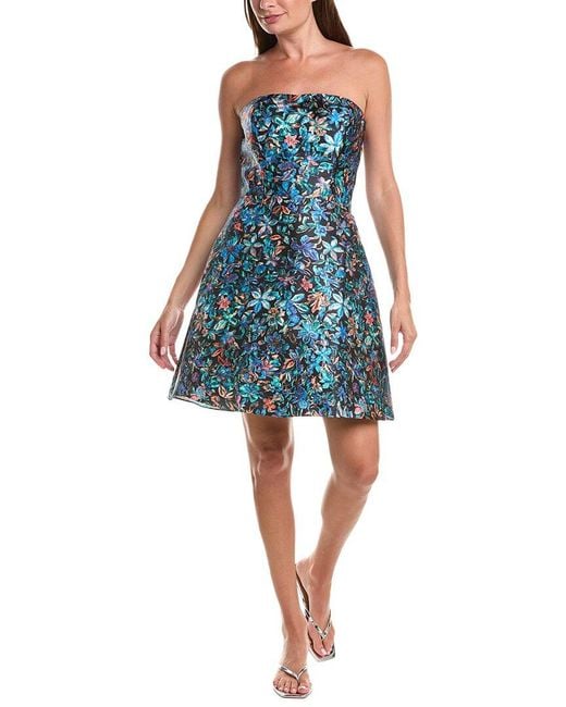 Rene Ruiz Blue Mini Column Dress