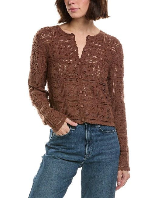 FRAME Blue Frame The Crochet Cardigan