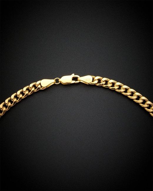 Italian Gold Black 14k Miami Cuban Necklace