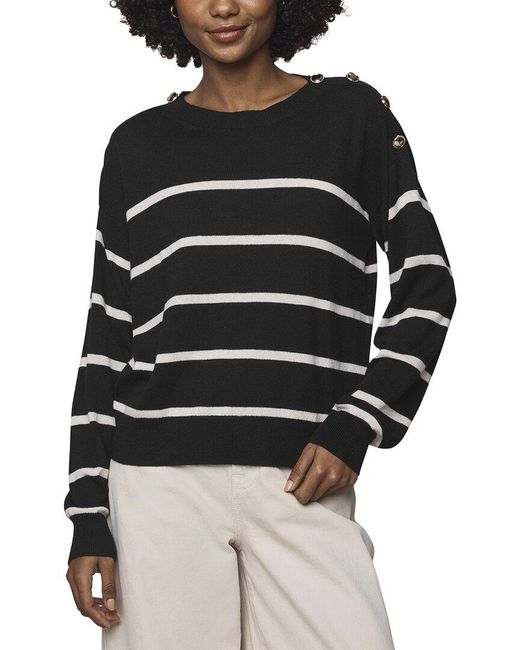 Splendid Black Stephanie Stripe Sweater