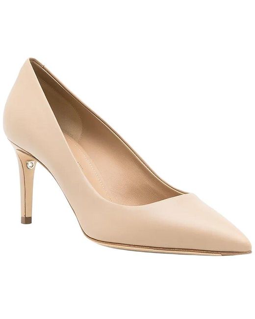 Ferragamo Natural Ilary Leather Pump