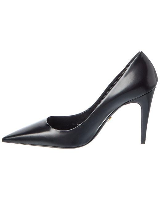 Prada Black Leather Pointy-Toe Pump