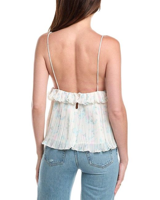 Ganni Blue Georgette Top