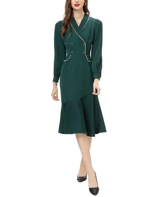 BURRYCO Green Midi Dress