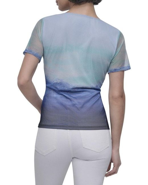 DKNY Blue Knit Top