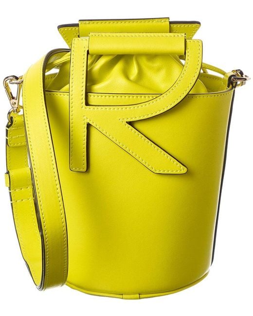 Roger Vivier Yellow Leather Bucket Bag