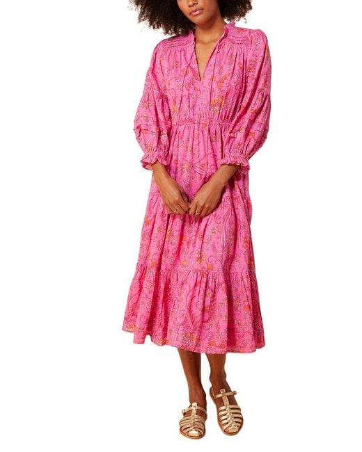 Hale Bob Pink Midi Dress