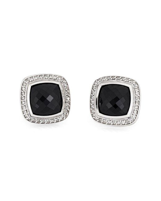 David Yurman Black Albion 0.47 Ct. Tw. Diamond & Onyx Earrings (Authentic Pre-Owned)