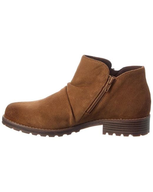 Clarks Brown Nissini Top Wp Suede Bootie